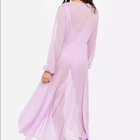 ROCKY BARNES SWISS DOT SHEER BUTTON FRONT KIMONO - Picture 2 of 5